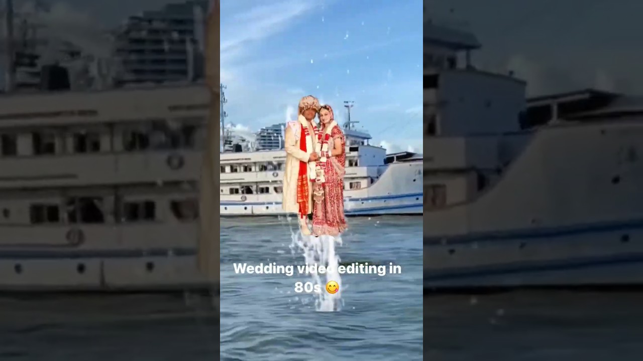 Wedding video editing in 80s 😂 #videoediting #weddingphotography