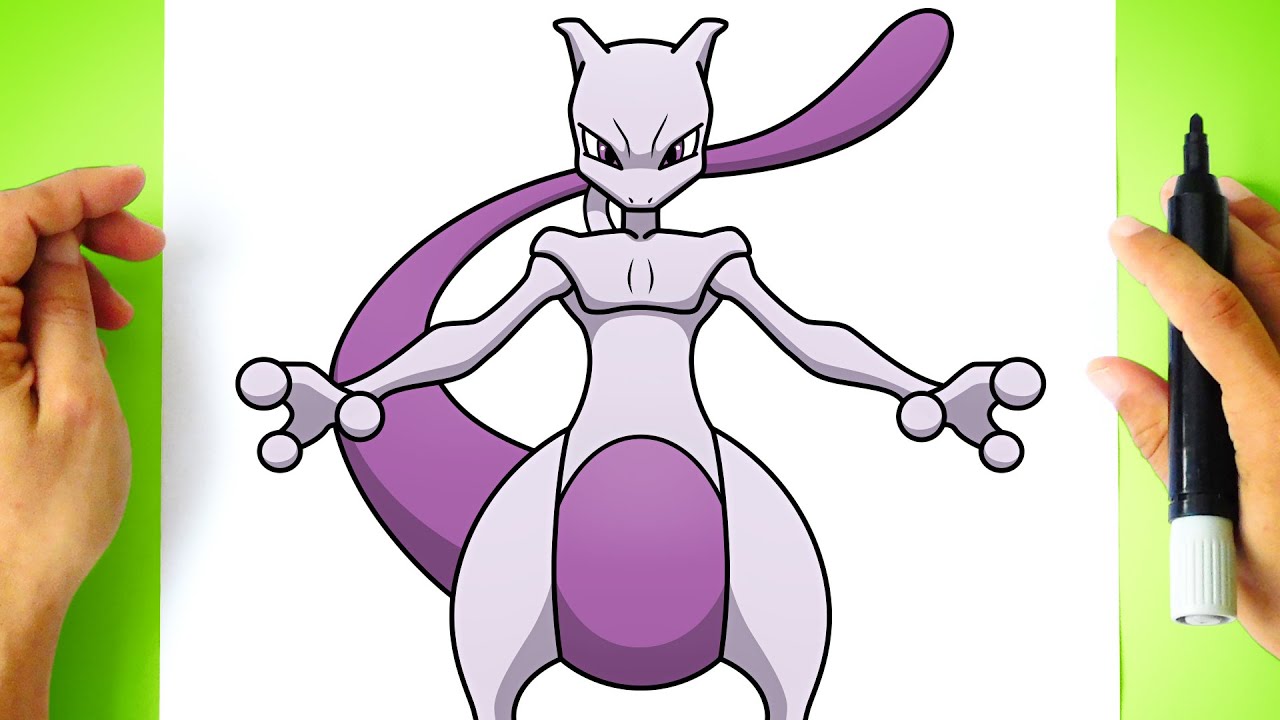Como DESENHAR o MEWTWO - Como DIBUJAR a MEWTWO - Pokemon Drawing Tutorial