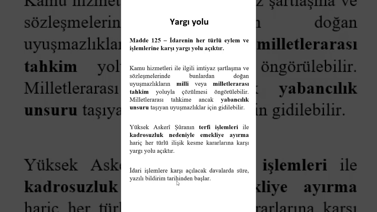 Anayasa madde 125