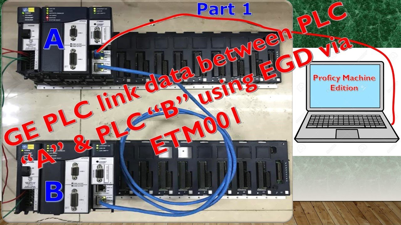 Proficy Machine Edition tutorial GE PLC how to link data between PLC