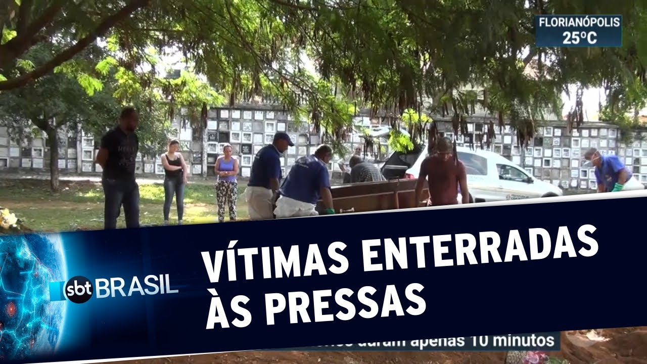 Supostas vítimas de coronavírus são enterradas às pressas em SP | SBT Brasil (28/03/20)