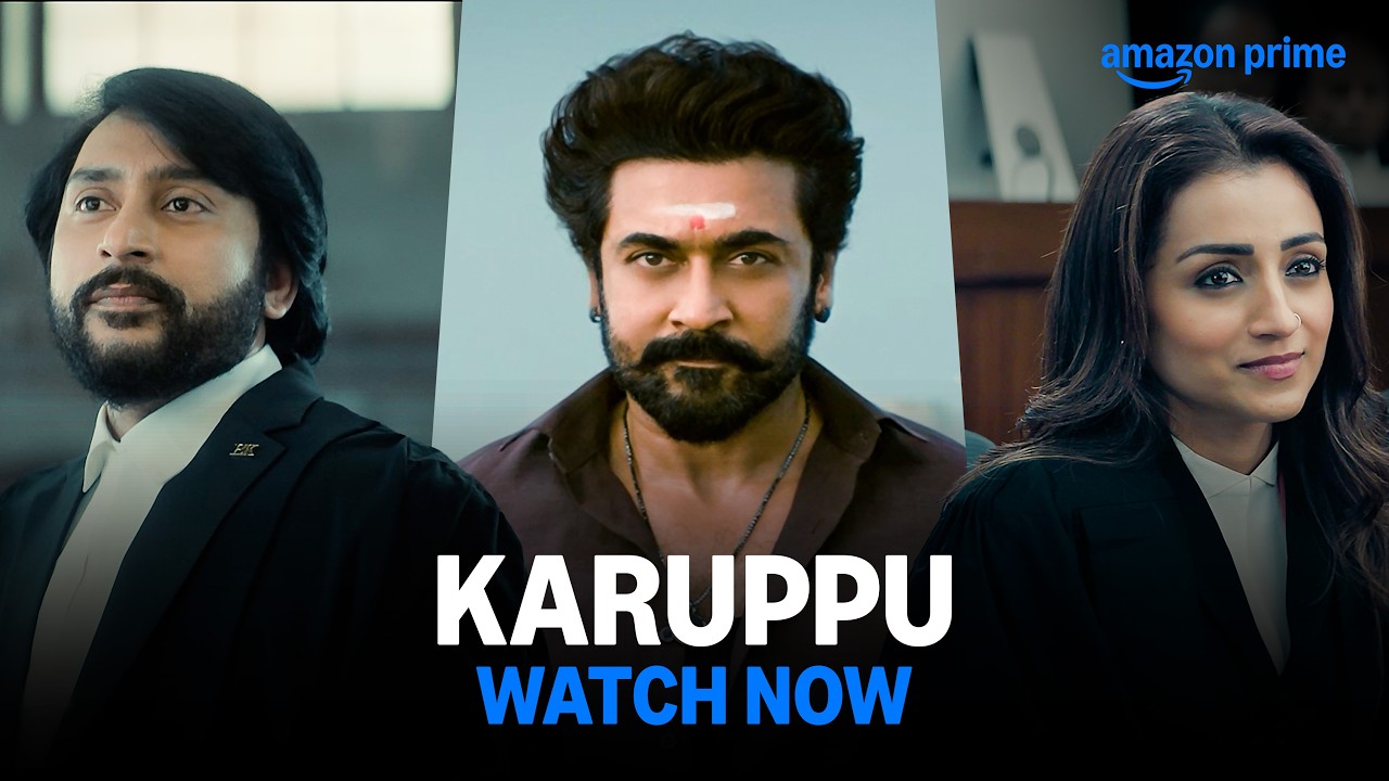 Karuppu - Watch Now | Suriya, RJ Balaji, Trisha Krishnan | Prime Video India