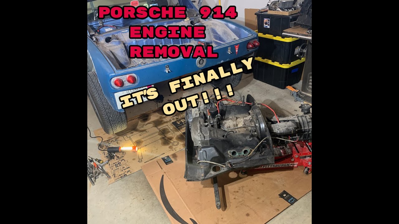 Porsche 914 engine removal with tangerine racing jack plate