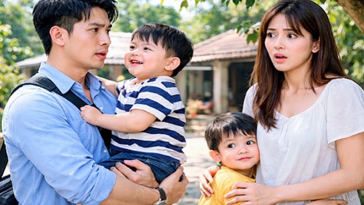 Chồng đi công tác, tôi đưa con về nội, bất ngờ thấy anh bế một đứa bé giống hệt con mình