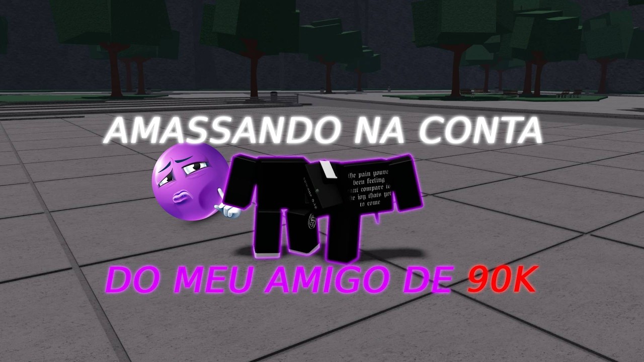 BATENDO nas pessoas do server PÚBLICO com a conta de 90K do meu AMIGO no THE STRONGEST BATTLEGROUNDS