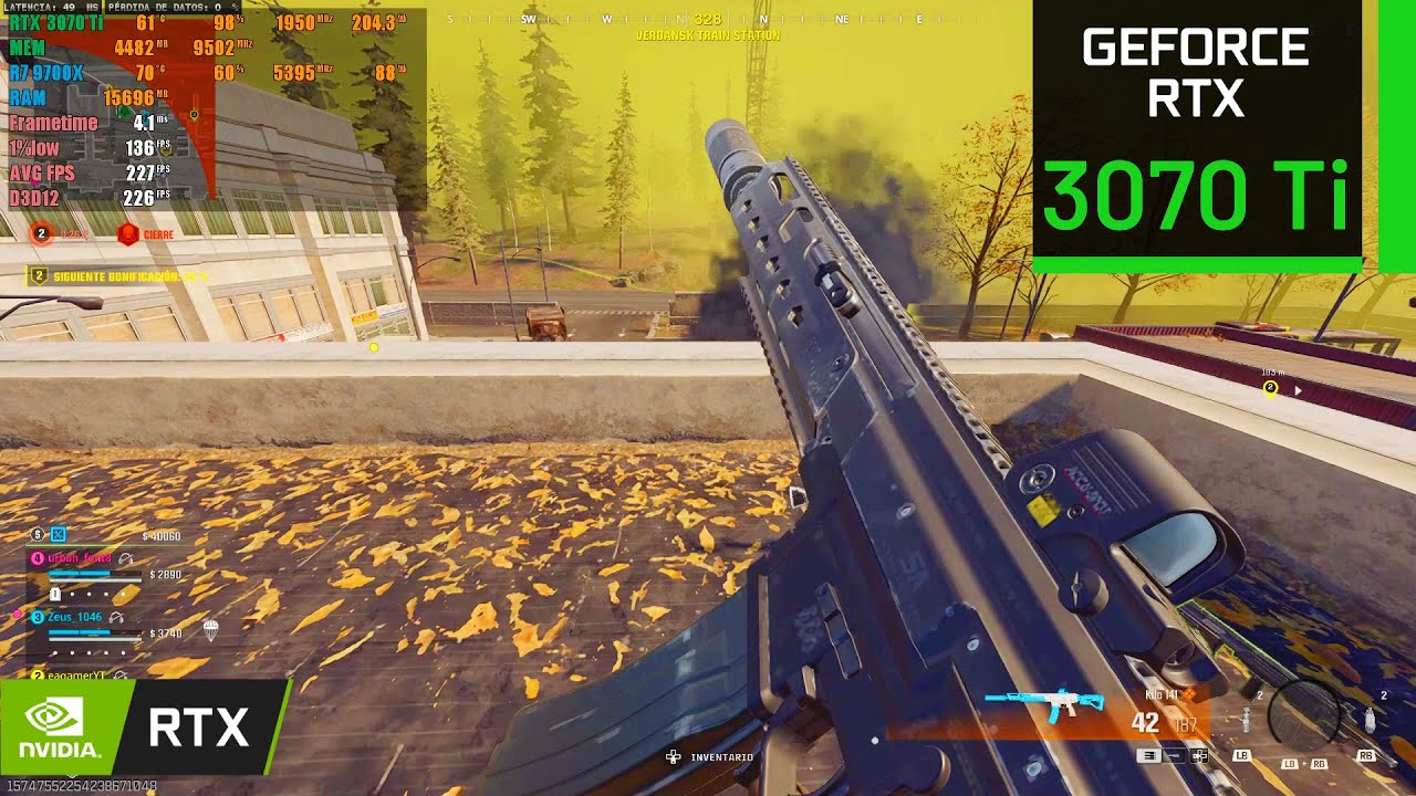 Call of Duty : Warzone | RTX 3070 Ti 8GB ( Gr&aacute;ficos Bajos DLSS On )