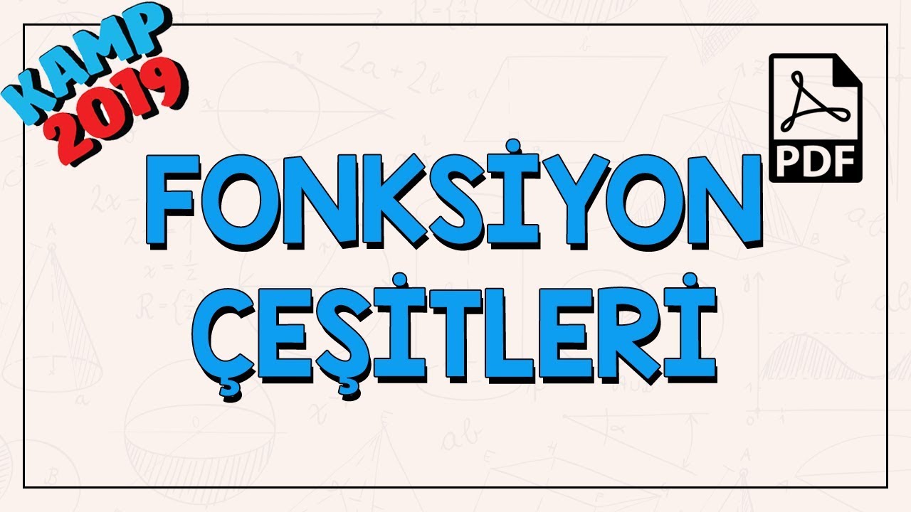 Fonksiyon Çeşitleri (Sabit, Birim, Doğrusal, Tek, Çift)