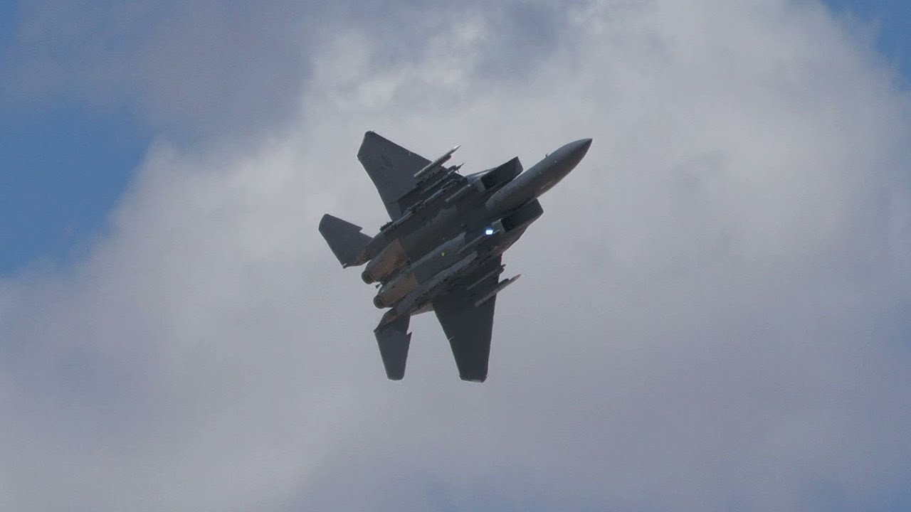 F-15 at Nellis AFB for Aviation Nation CAD. Friday Practice. 2025. 4k 60fps.