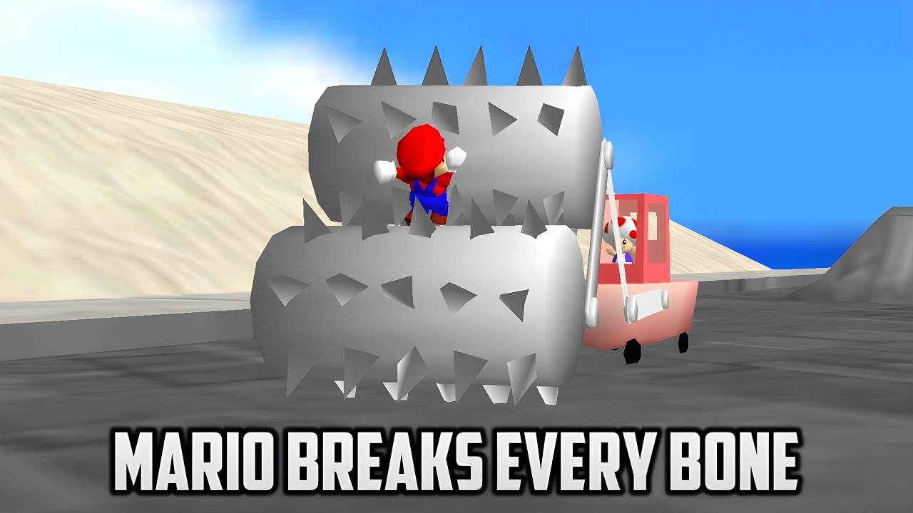 ⭐ Super Mario 64 - Mario breaks EVERY BONE IN HIS BODY