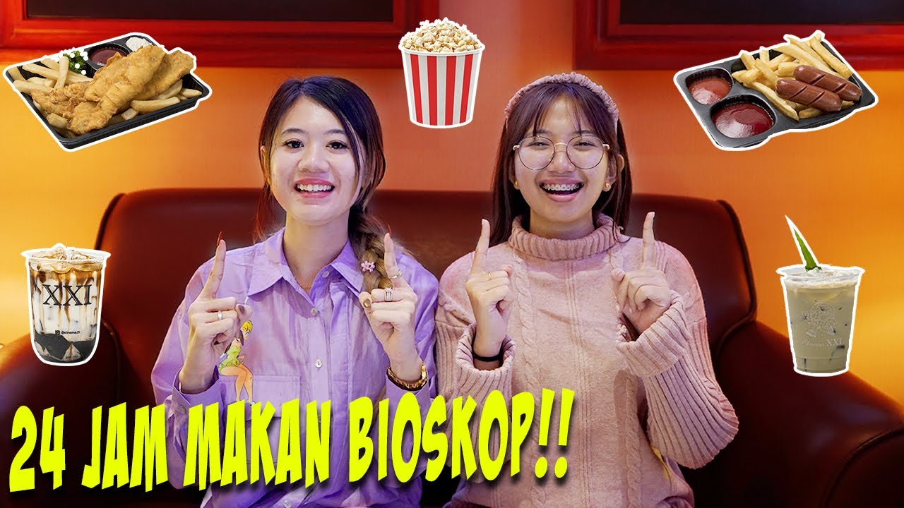 24 JAM MAKAN MAKANAN BIOSKOP!! ADA MENU RAHASIA!!