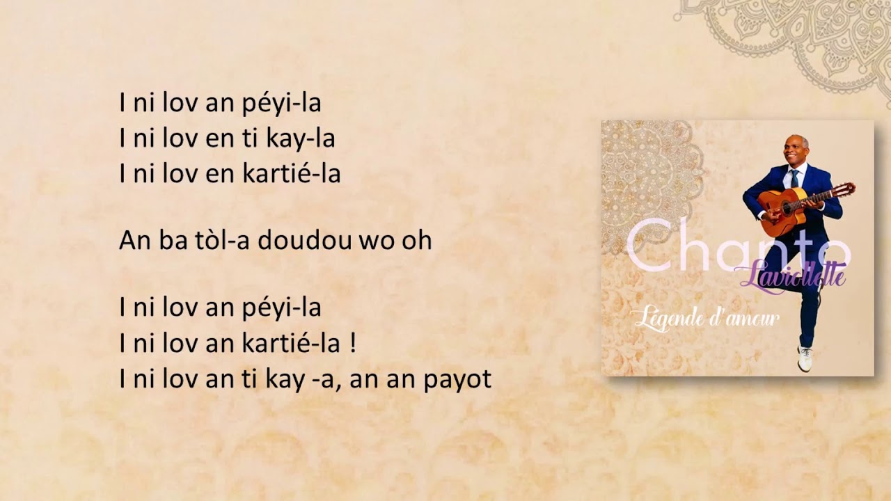 Karésé   avec texte   CHANTO LAVIOLETTE