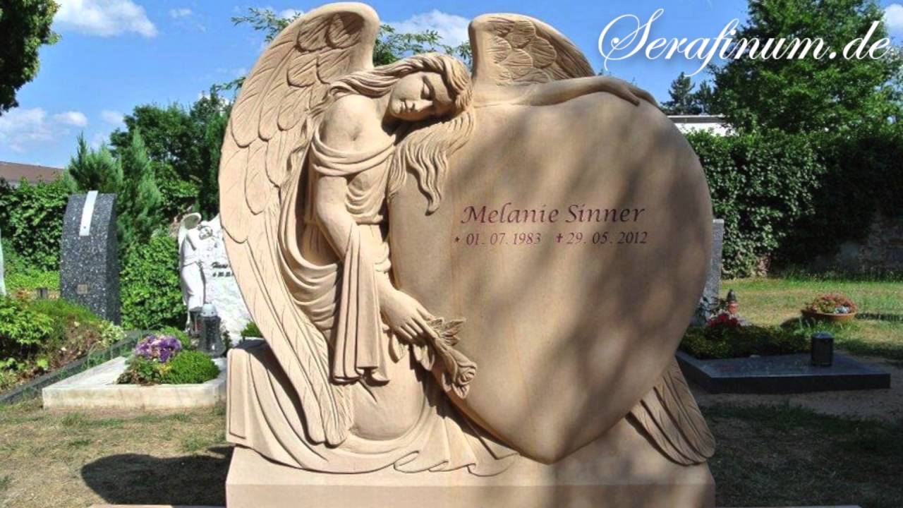 Die schönsten Grabsteine mit Engelfiguren für den Friedhof • Exklusive Grabengel • Serafinum.de