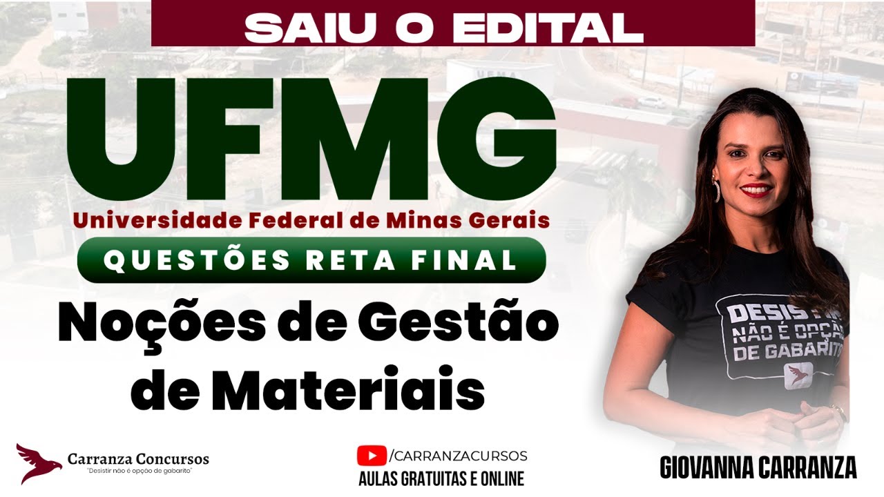 Concurso UFMG: Noções de Gestão de Materiais | Administração para Concursos Públicos