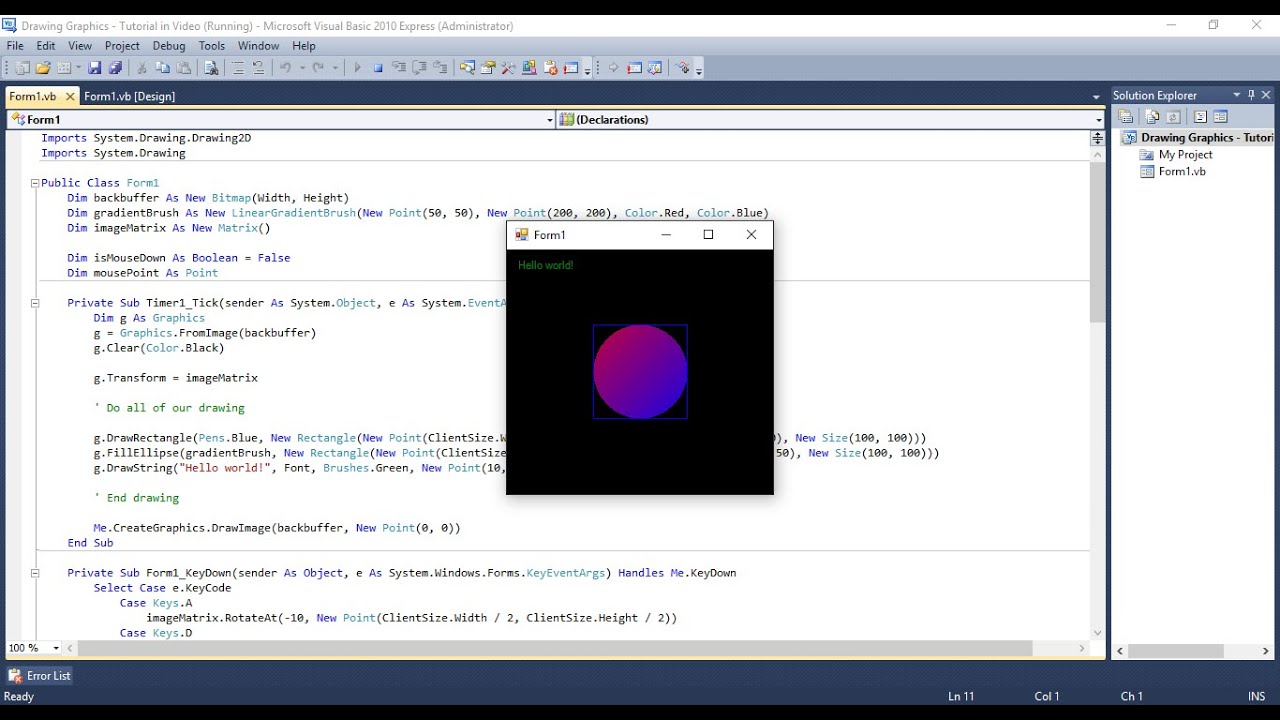 VB.NET Graphics Tutorial