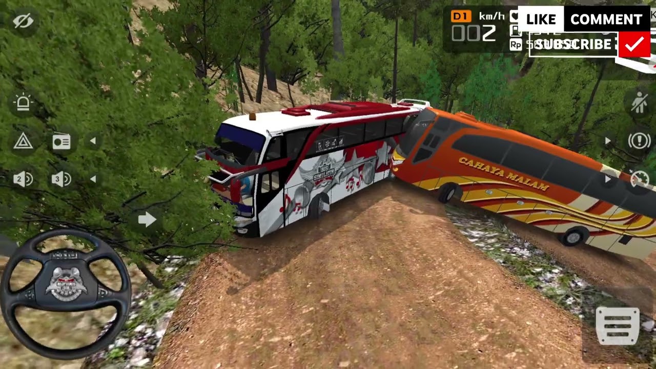 BUSSID Good Taste 24 Cortas, Passes Through Flooded Roads, Luckily the Basuri Funnel...