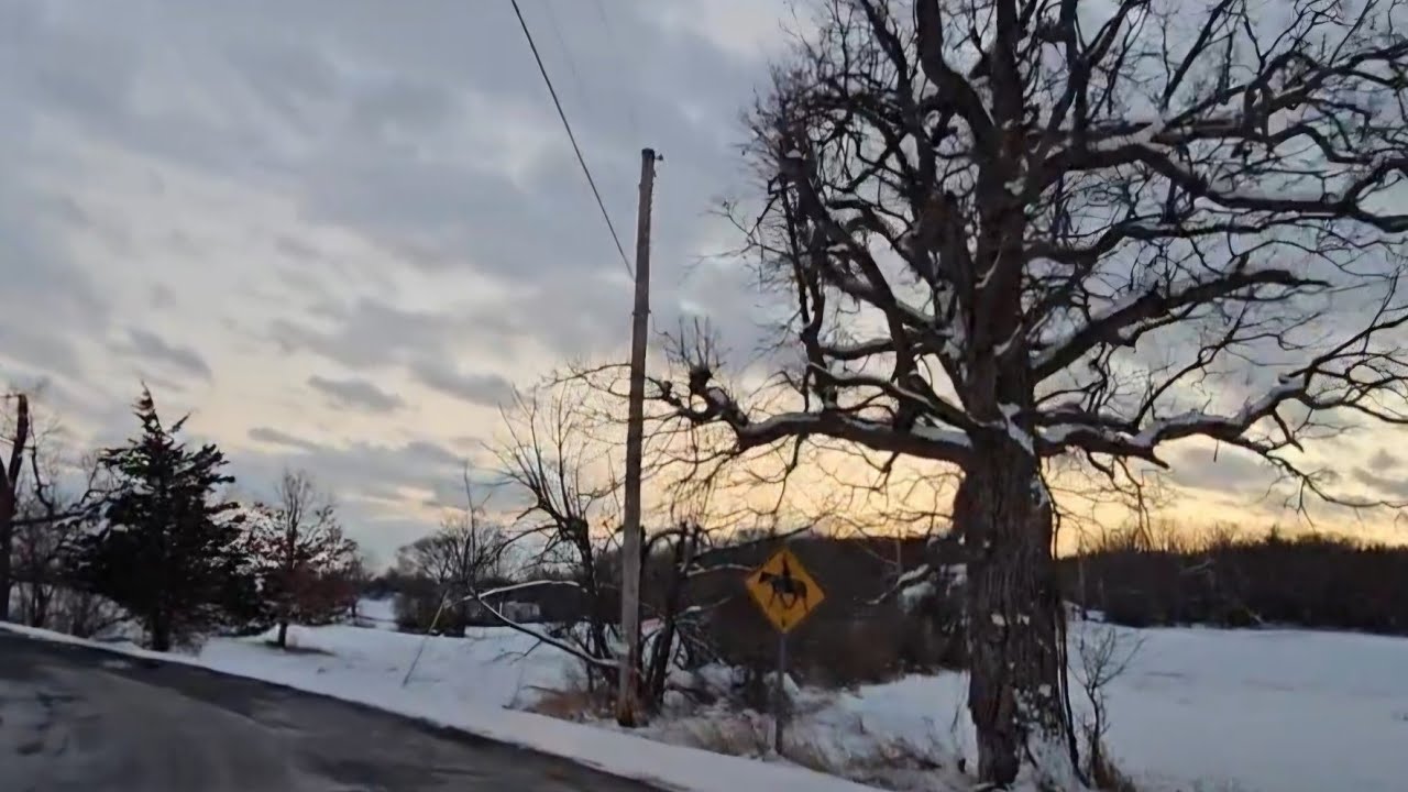Chasing a winter sunset - no talking 
