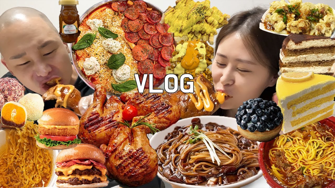 [먹방브이로그]아무리 치팅이라지만 이렇게 먹고 유지 가능?(피자로니떡볶이,버터갈릭옥수수튀김,자메이카,마라짬뽕,유린기,짜장면,프랭크버거,오메기떡,케이크4종)