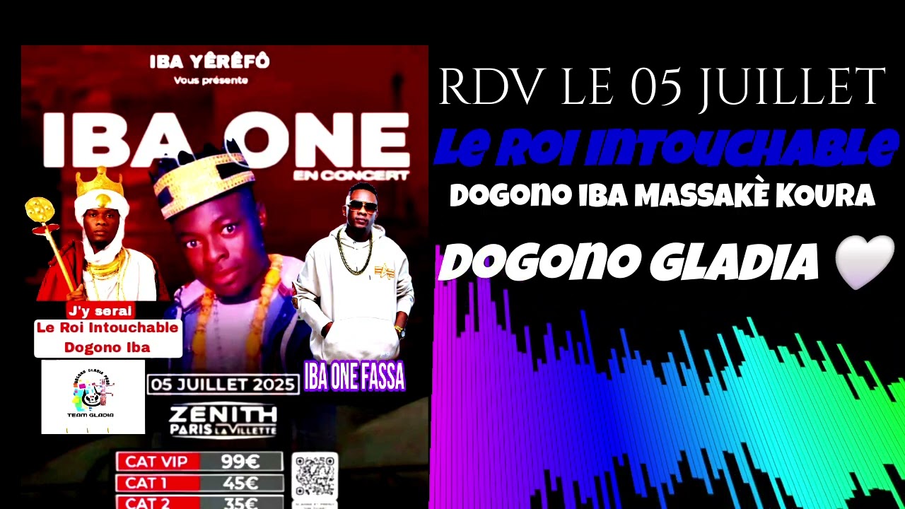 LE ROI INTOUCHABLE DOGONO IBA IBA ONE FASSA RDV LE 05 JUILLET  PARIS Z&Eacute;NITH