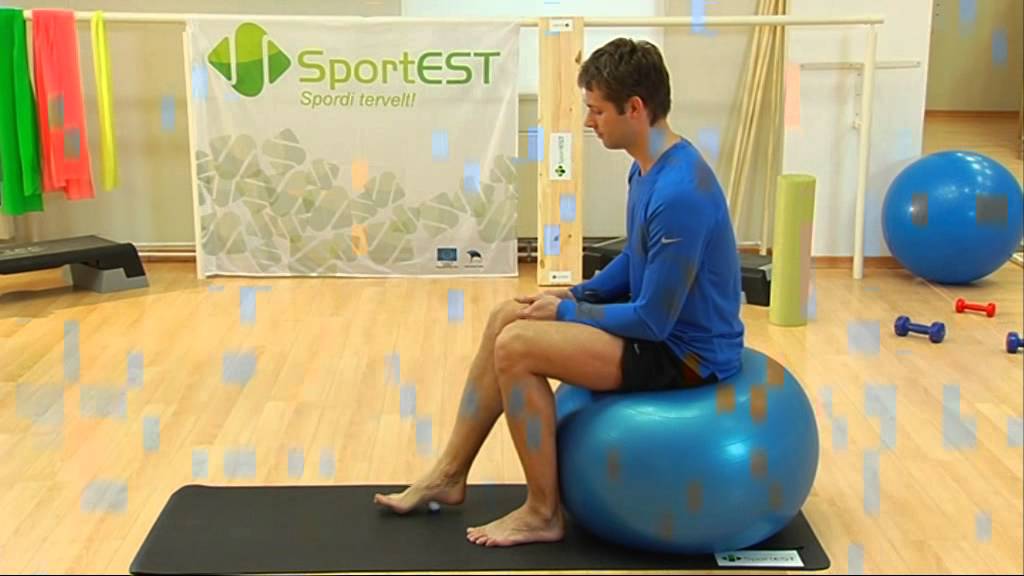 Füsioteraapia: jalatalla massaaž golfipalliga