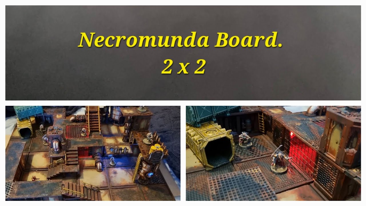 Finished 2x2 tile Necromunda Kill Team terrain diy and zone mortalis