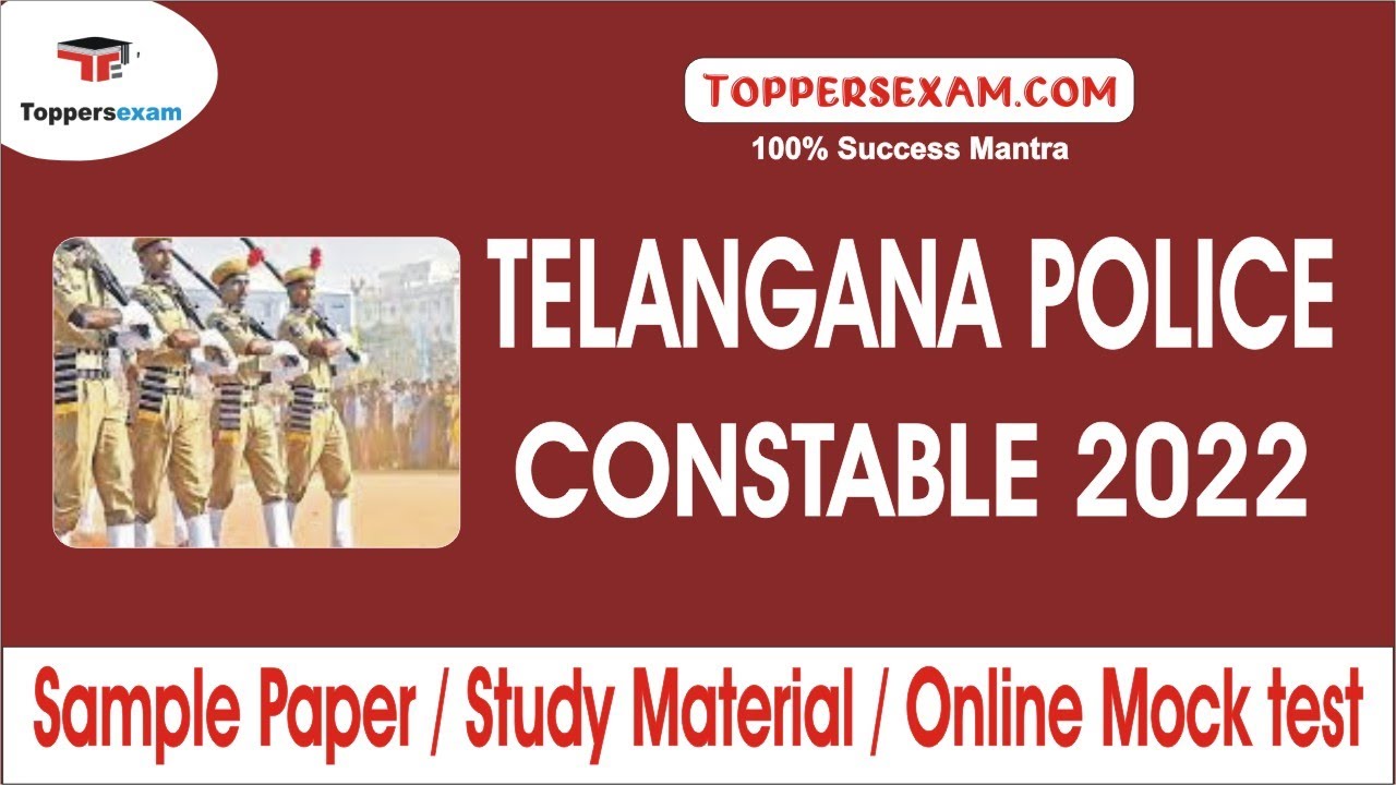 TELANGANA POLICE CONSTABLE Sample Paper 2022 | Study Material | Online Mock test | eBooks | MCQ