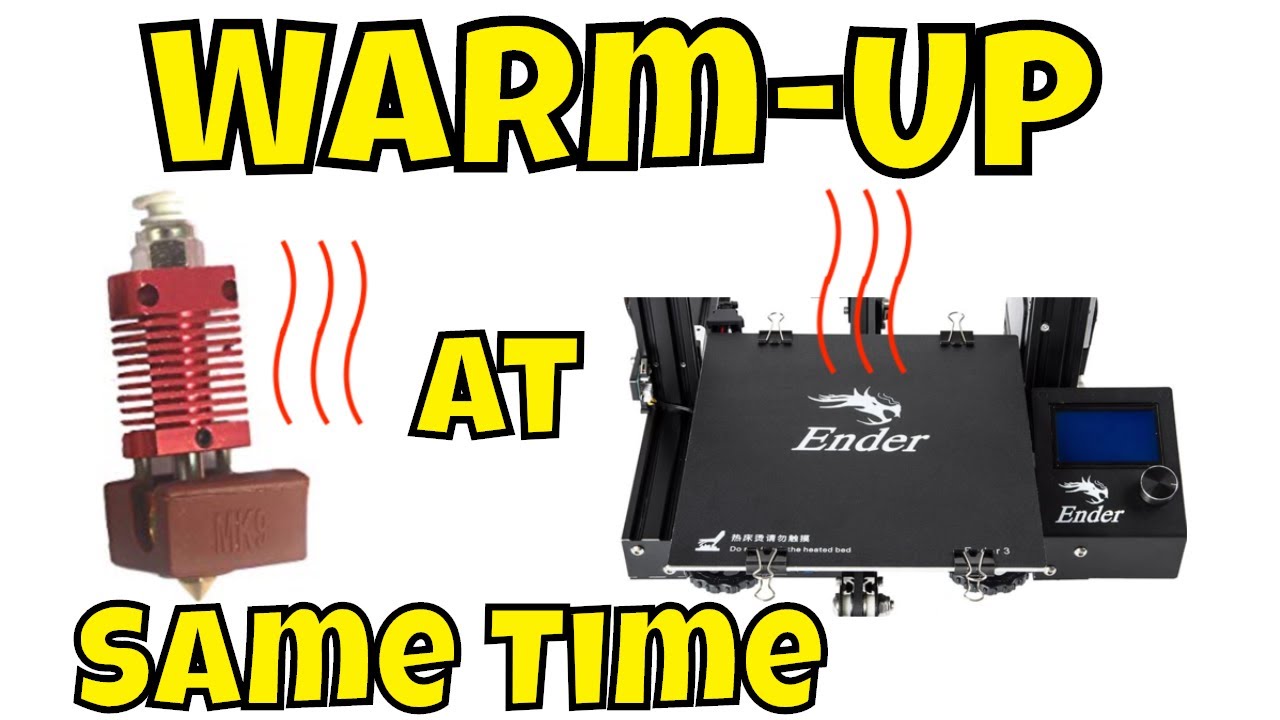 Более быстрый прогрев горячего конца и подогреваемой кровати в Cura