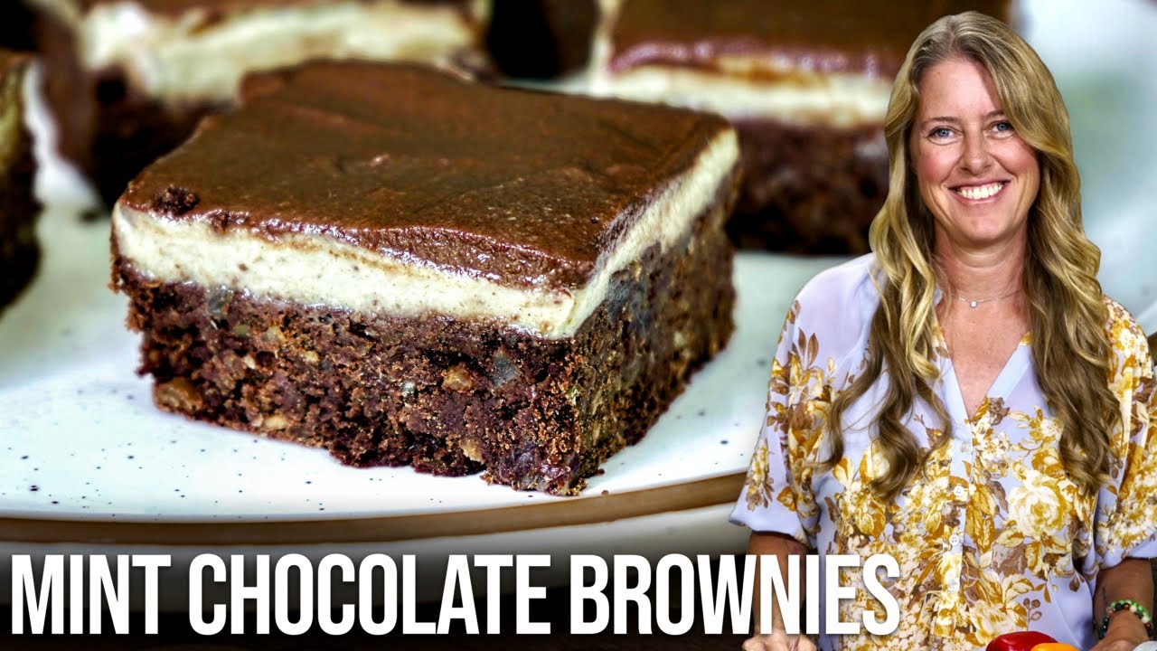 The Ultimate Vegan Mint Chocolate Brownies ♥️ Plant-Based Recipe!