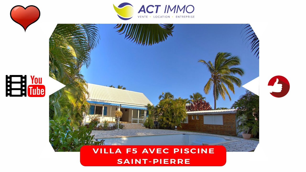 🏡  Vente villa piscine [Saint-Pierre 97410] | by Hdoi360