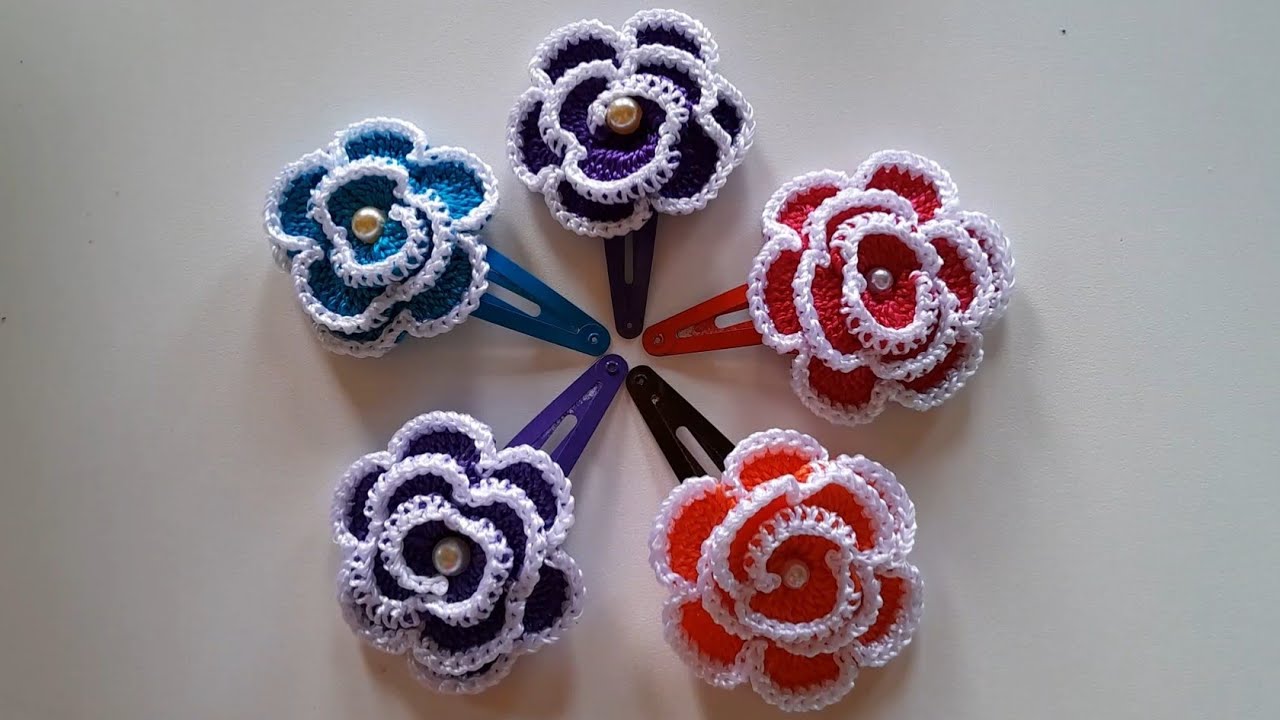 FLOZINHAS EM CROCHÊ PARA APLICAÇÃO PASSO A PASSO