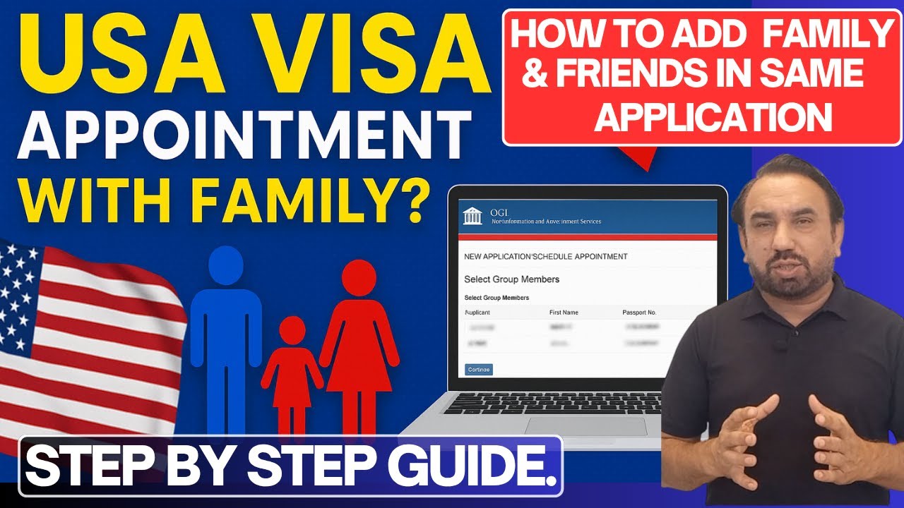 USA Visa Appointment: How to Add Family Members Step-by-Step | B1/B2 Visa Guide 2025
