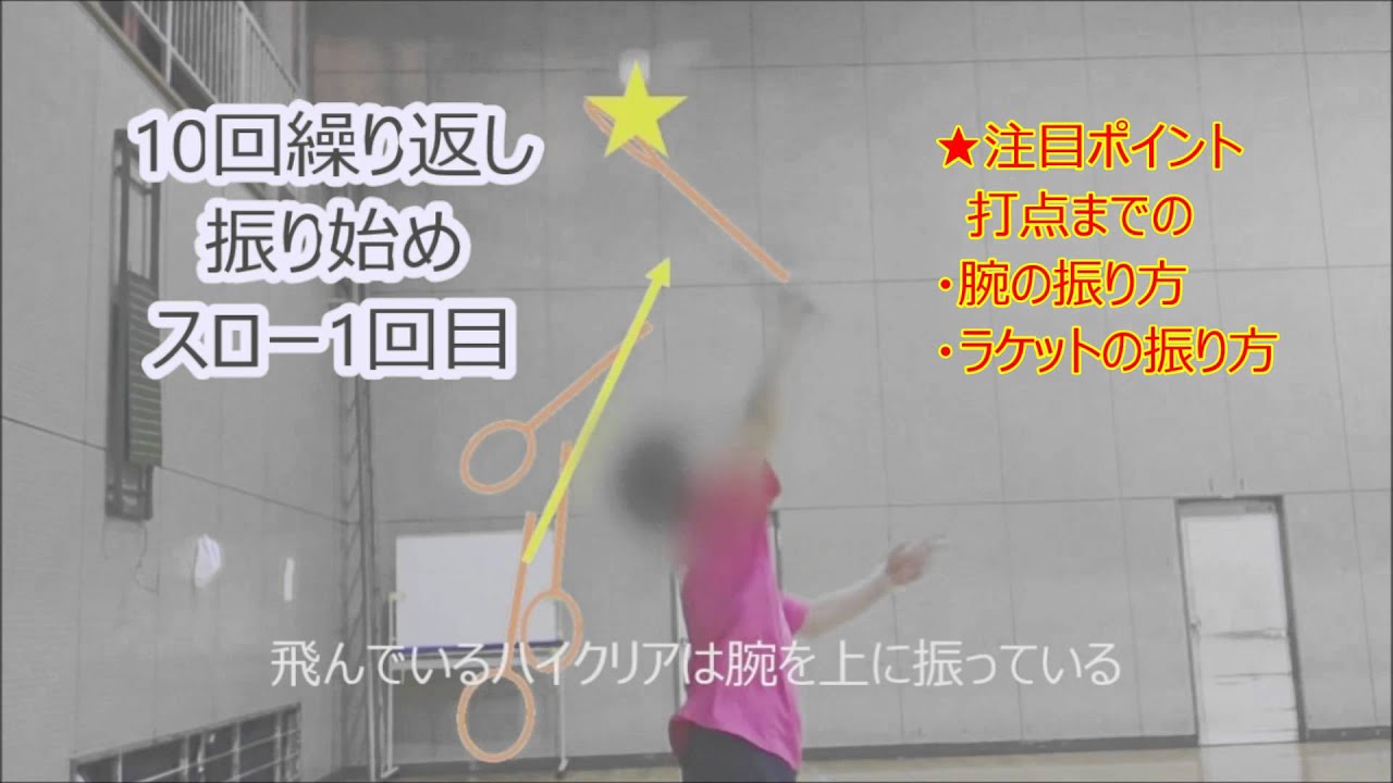 ハイクリアは腕を前に振ると飛ばない繰り返し再生用