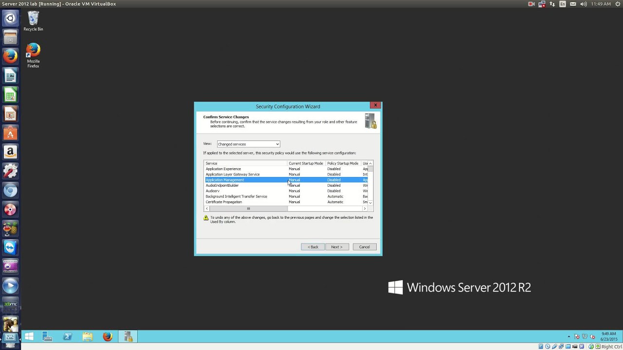 How to Generate a security Policy windows server 2012