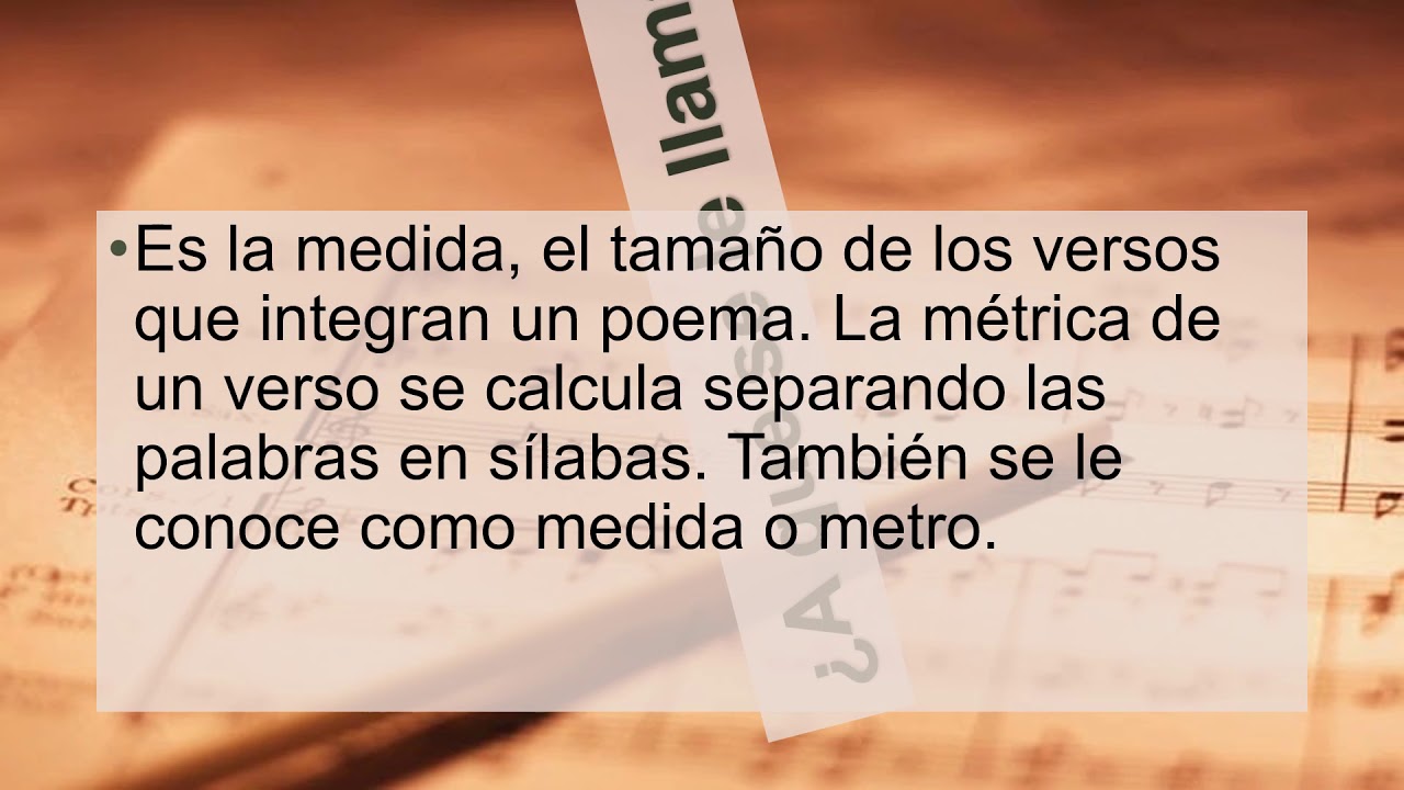 VERSO, ESTROFA Y MÉTRICA