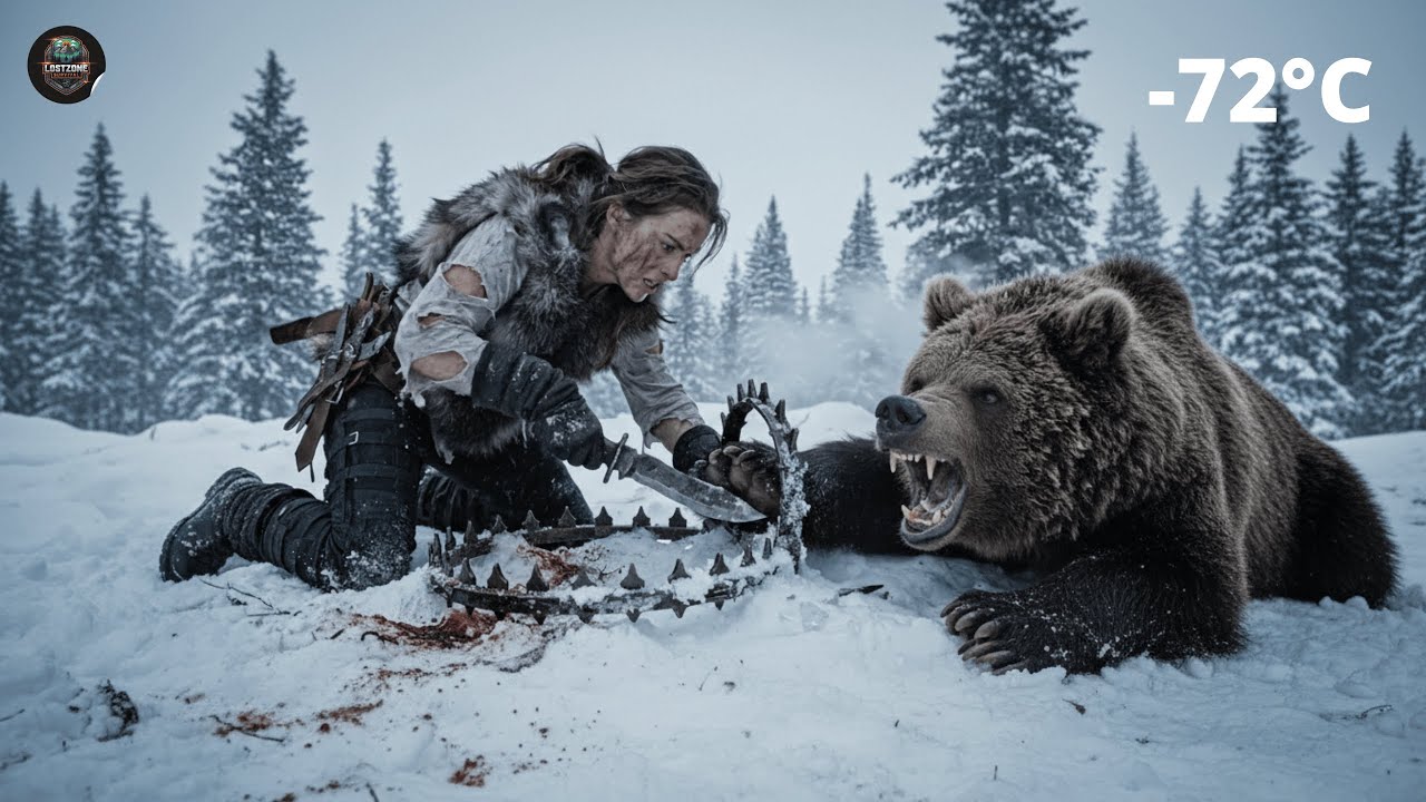Frozen Survival Risking Her Life to Save a Wounded Bear