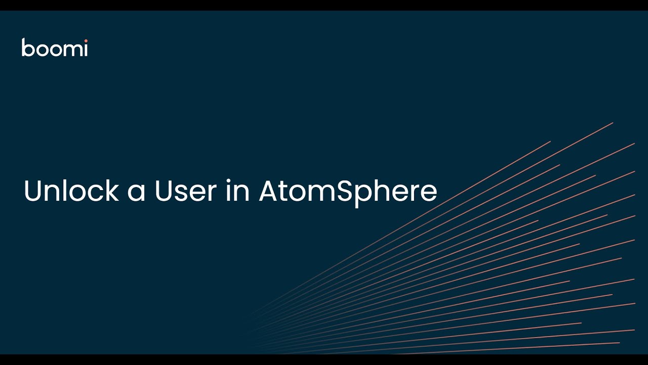 Unlock a User in AtomSphere