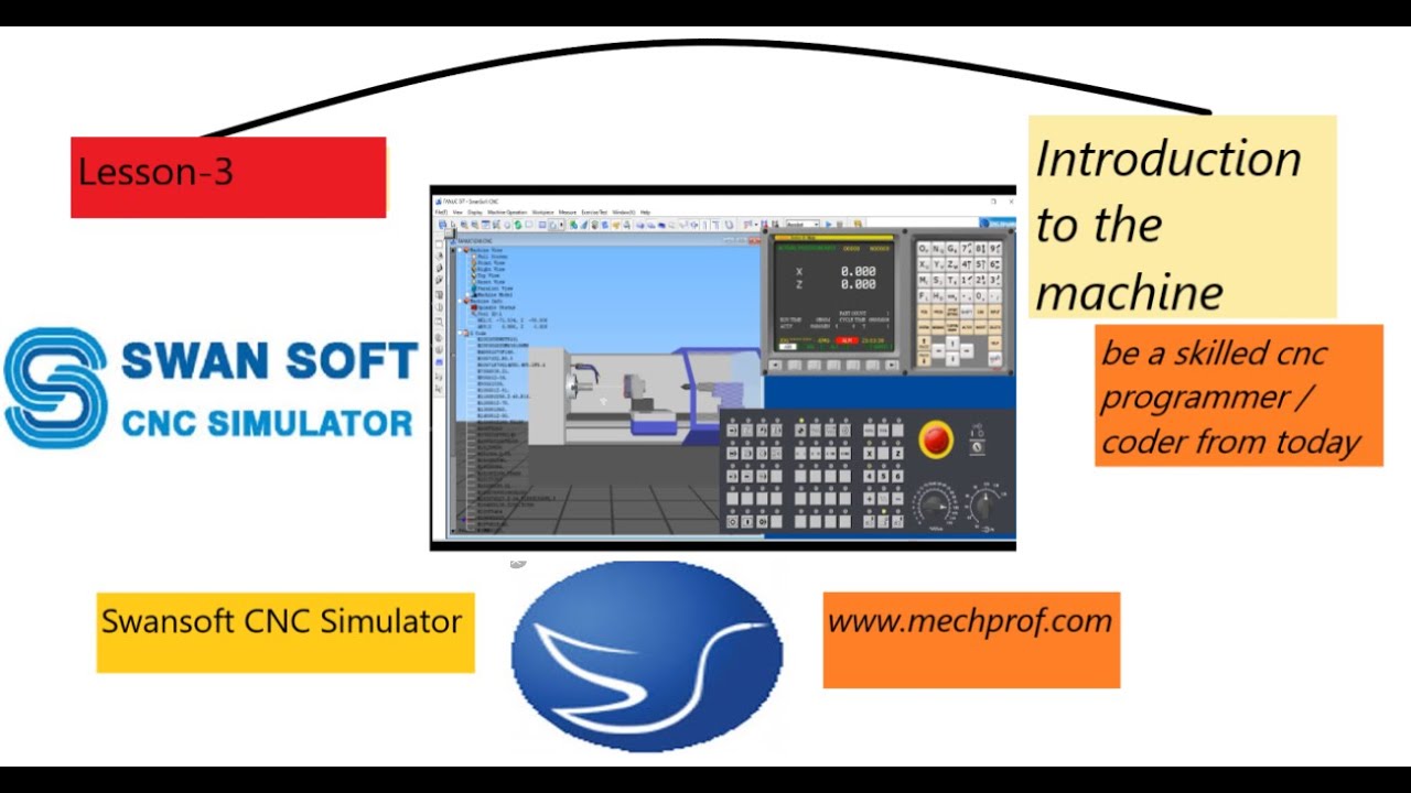 Introduction to the simulator(machine) | Swansoft CNC Simulator, (Lesson3)