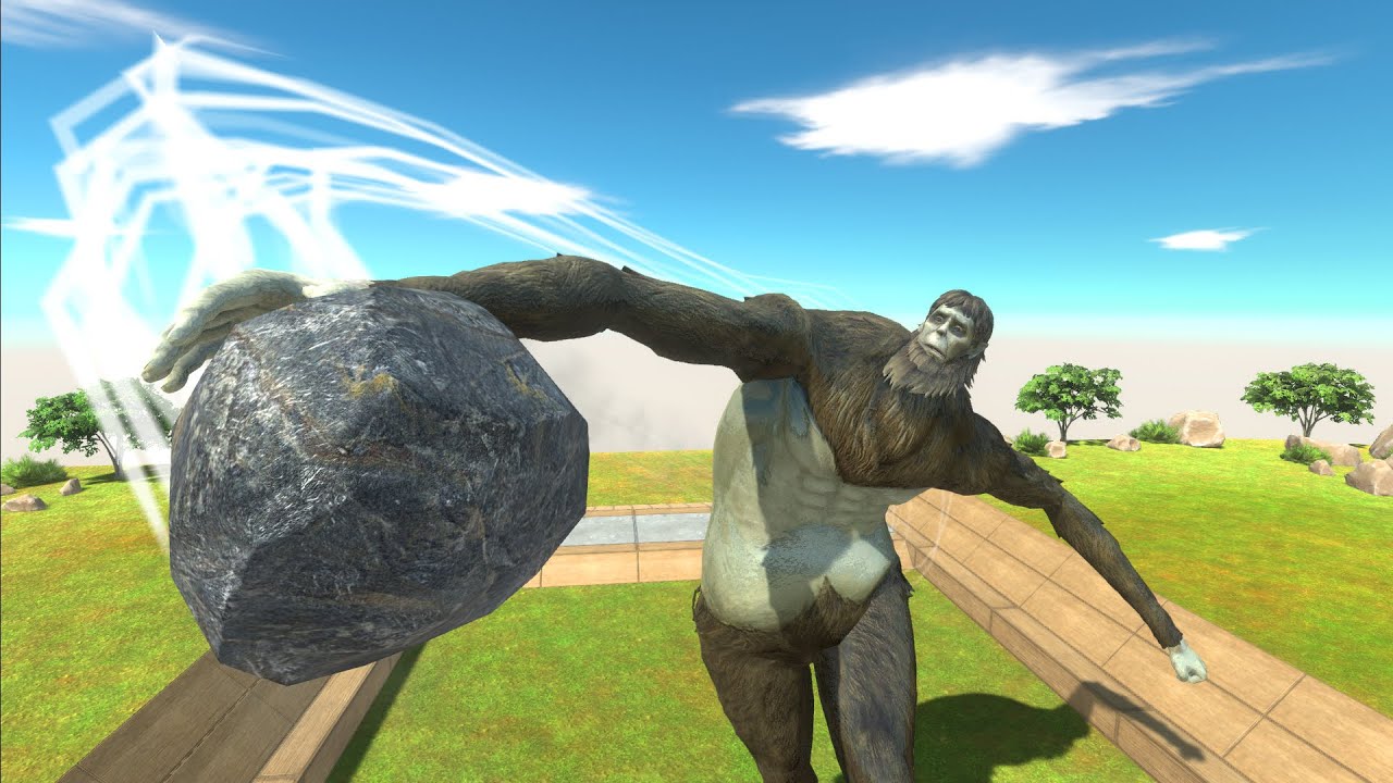 Beast Titan Throws boulders at units - Animal Revolt Battle Simulator