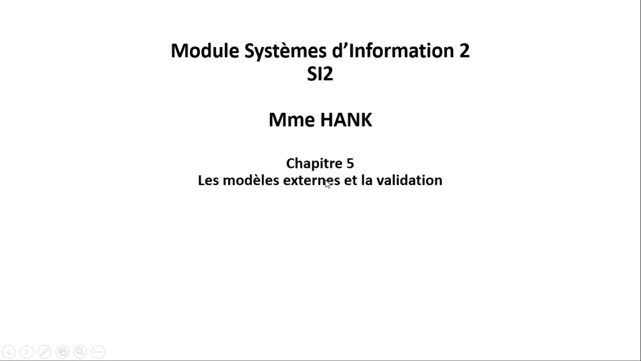 Les mod&egrave;les externes et la validation