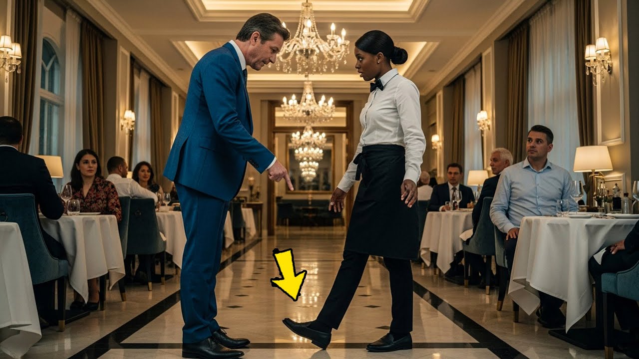 Billionaire Laughed at Black Waitress’s Old Shoes — Her Next Sentence Made the Whole Restaurant Go