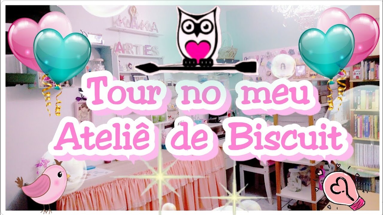 Tour no Ateliê da Kaká Artes - Meu Ateliê - Meu Cantinho de Artes (My Craftroom)