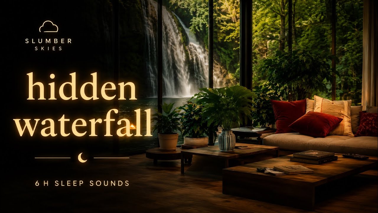 You&rsquo;ll Fall Asleep Here Instantly 🌊 Hidden Waterfall Cabin Sleep Sounds (6H) 