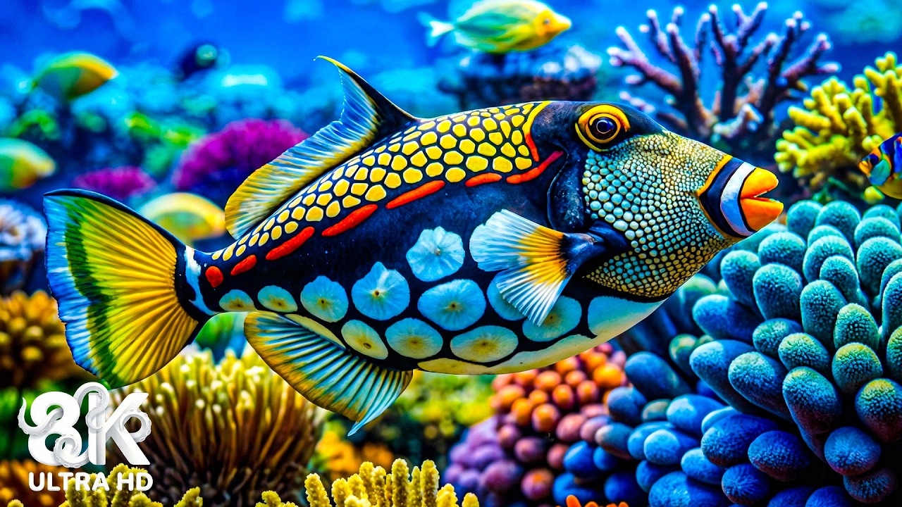 8K Ultra HD Shark Aquarium 🦈 Cinematic Ocean World with Sharks, Rays & Exotic Fish.