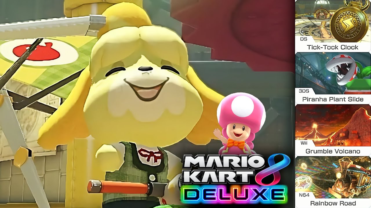 Mario Kart 8 Deluxe Isabelle Gameplay Lightning Cup