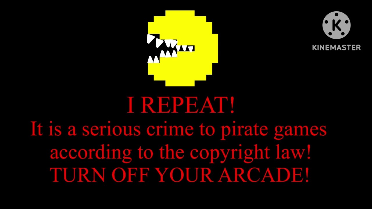 PAC man anti piracy screen (3 chances)