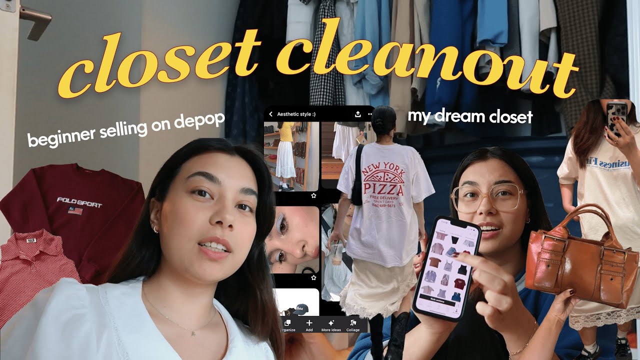 closet cleanout like we’re on FaceTime 🫡 decluttering, selling on depop, thrifting my dream wardrobe