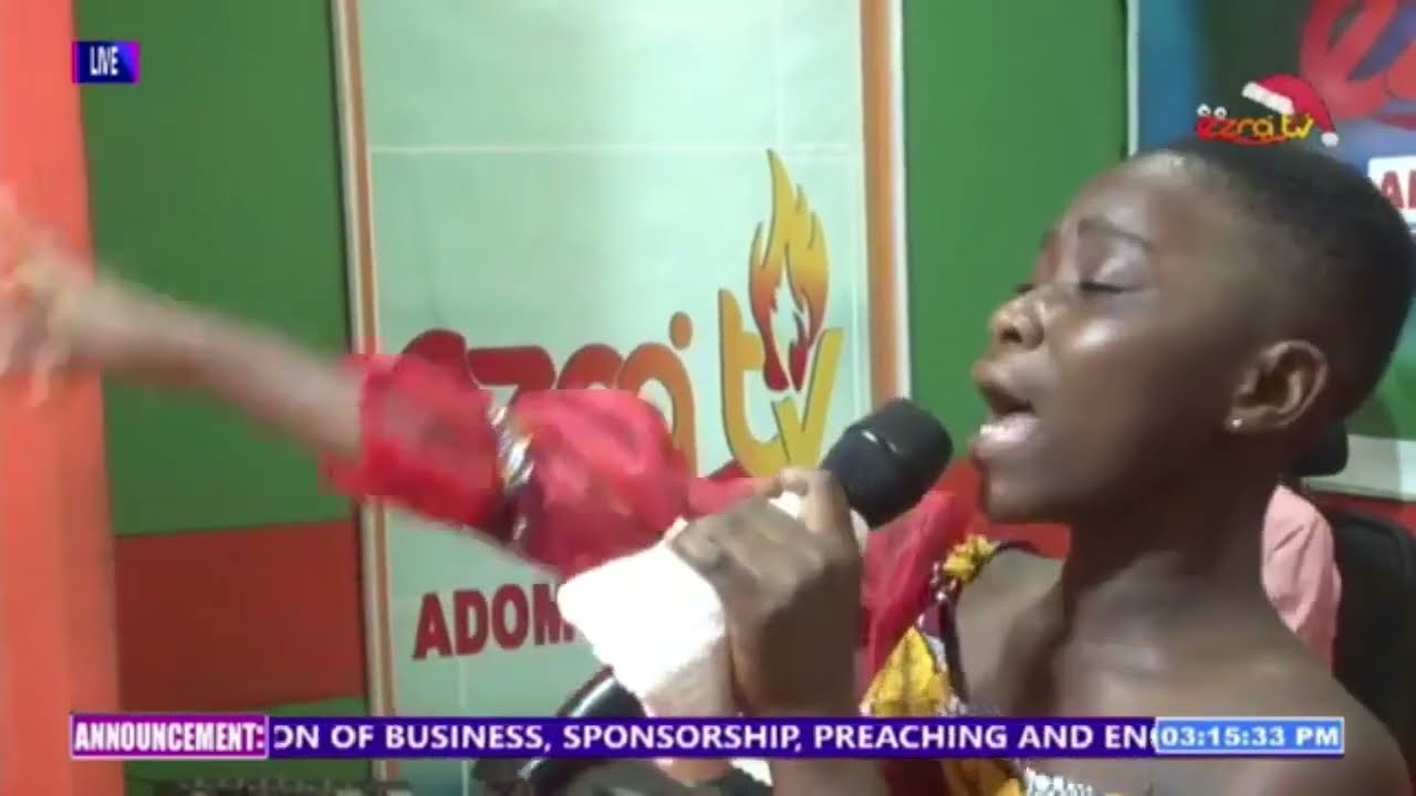 OH  Okatakyie WEEPS like a Baby as 12 year old girl  Adomba Fausty surprises him with WORSHIP