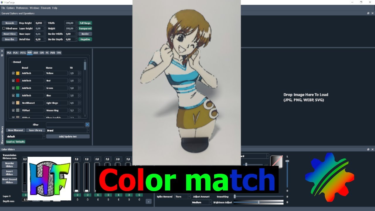 HueForge 0.8.1 Color Match