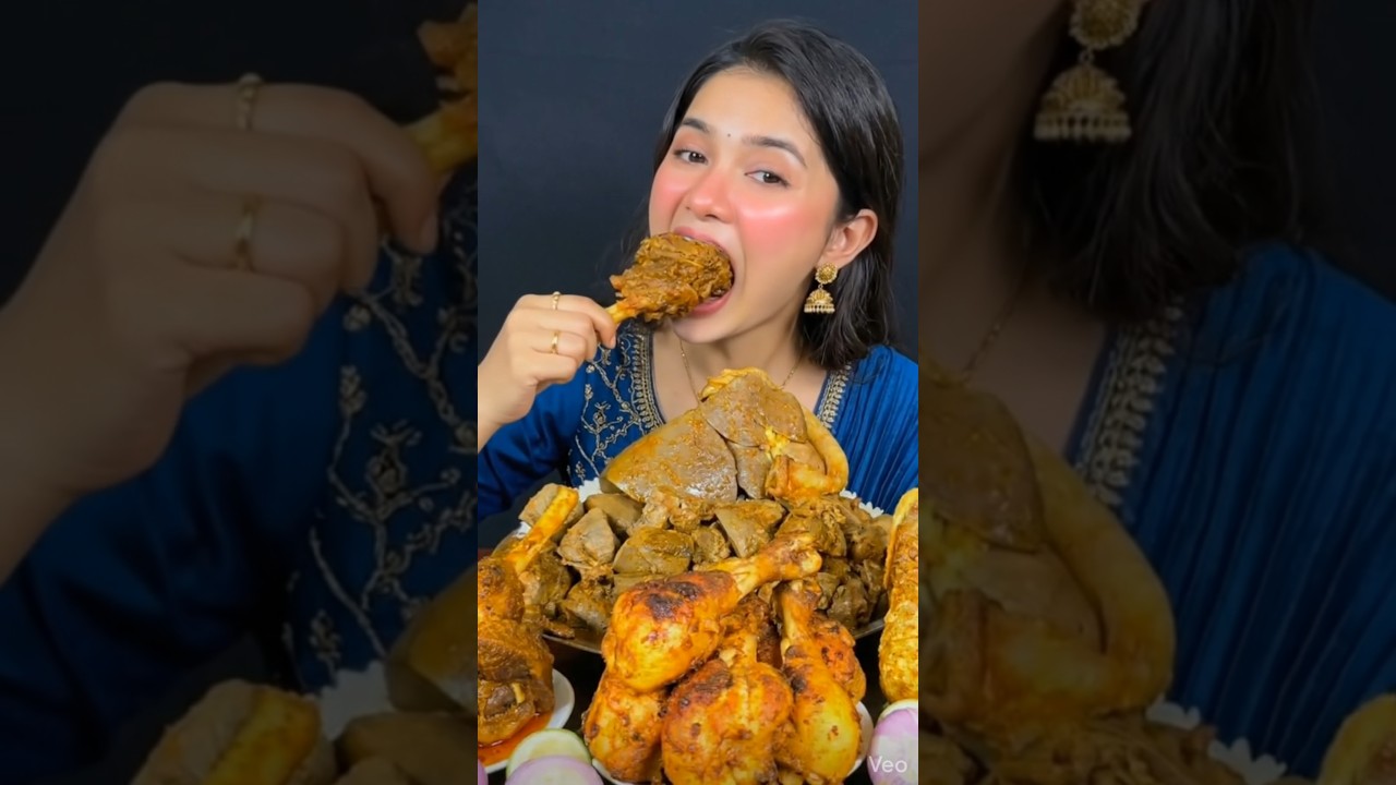ASMR Mukbang Eating Chicken Leg Piece 🍗 | Crispy Chicken Eating  | Satisfying & Relaxing ASMR Food