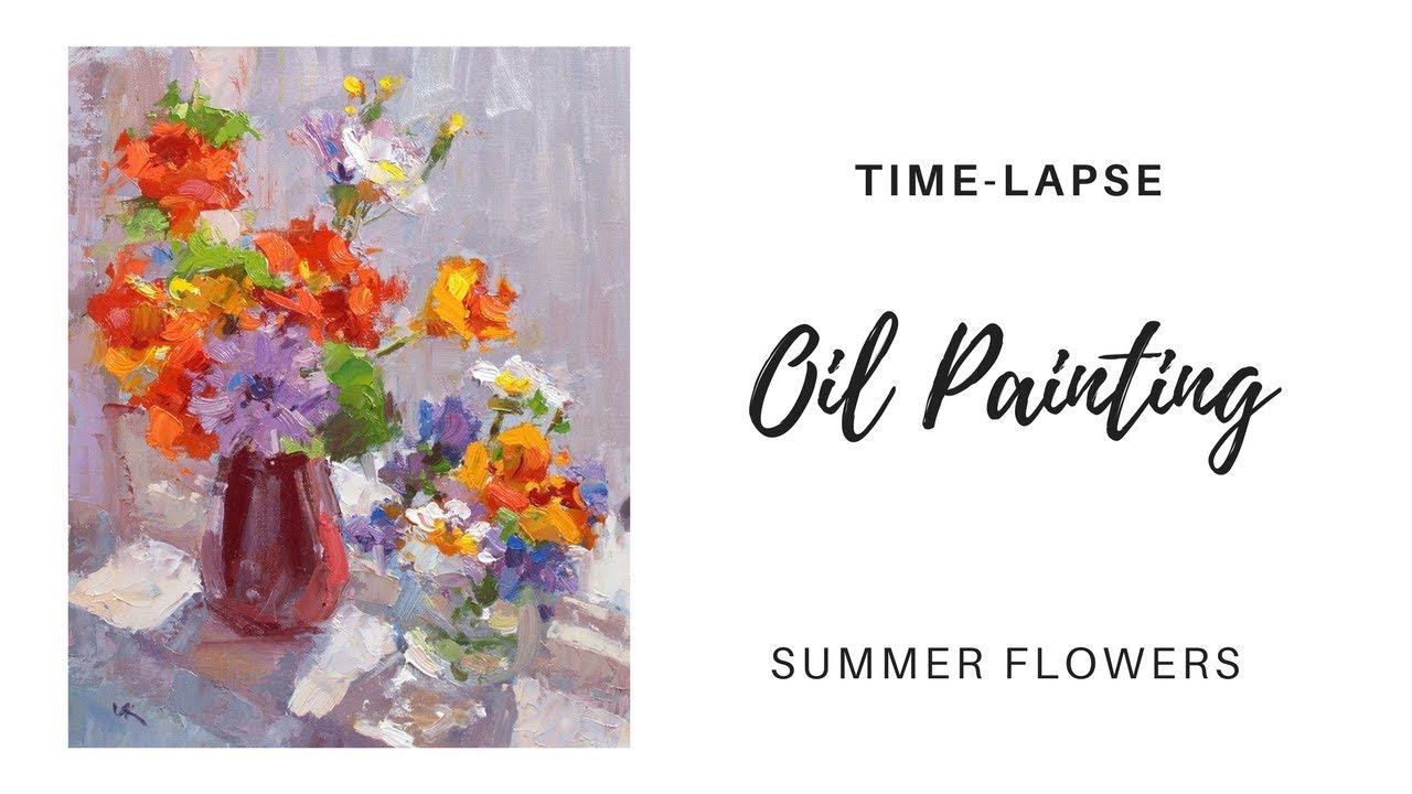 Alla prima oil still life painting demo