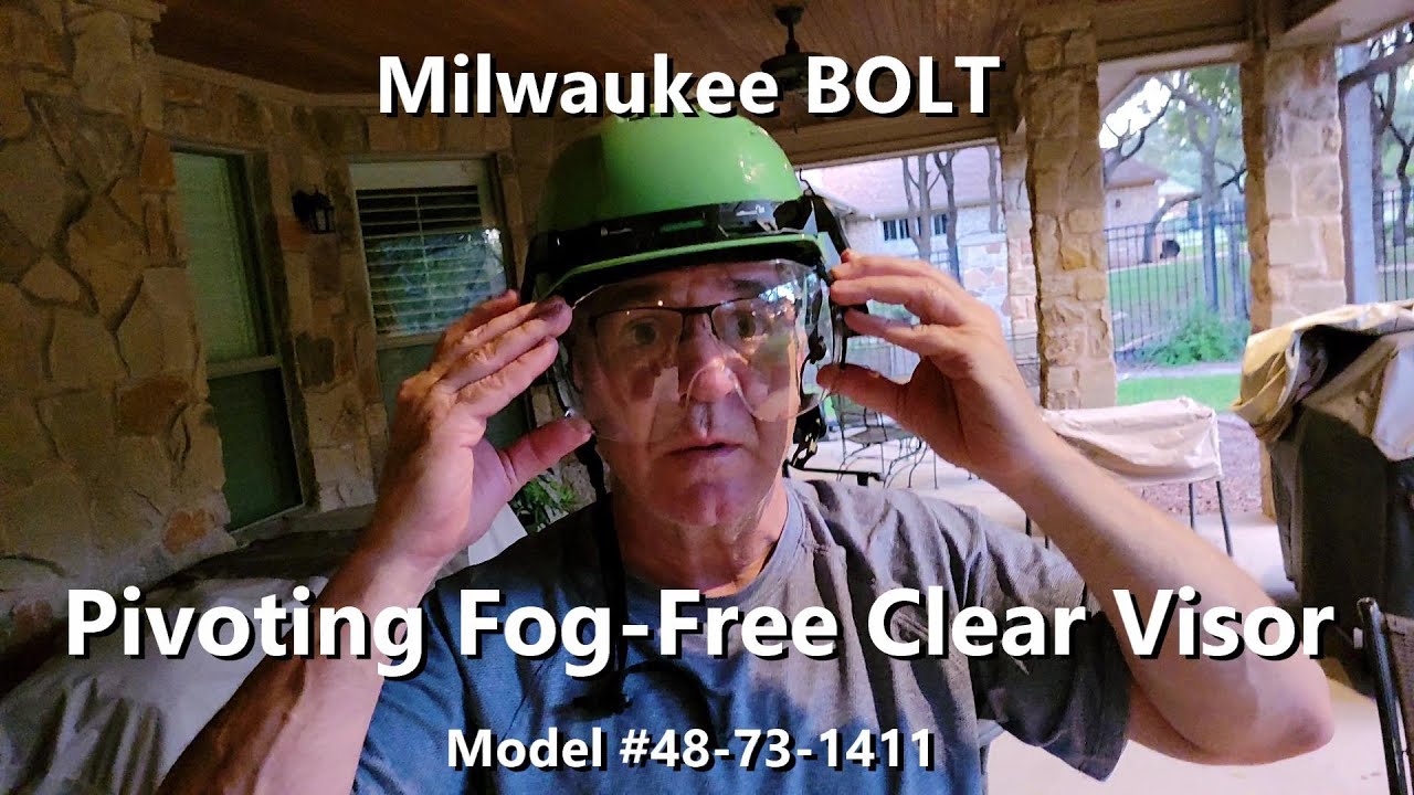 Поворотный прозрачный козырек Milwaukee BOLT с защитой от запотевания — модель 48-73-1411